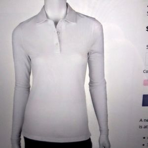 Fairway & Greene Jeni Long Sleeve Pique Polo